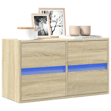 vidaXL sonoma tölgy színű fali TV-szekrény LED-ekkel 80x31x45 cm bútor