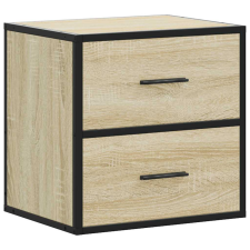 vidaXL sonoma tölgy színű falra szerelhető éjjeliszekrény 40x31x39,5cm (848726) bútor