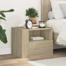 vidaXL sonoma tölgy színű falra szerelhető éjjeliszekrény 45x30x35 cm bútor