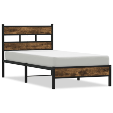 vidaXL sonoma tölgy színű fejtámlás ágykeret matrac nélkül 90 x 200 cm (4017193) ágy és ágykellék
