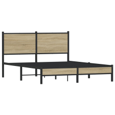 vidaXL sonoma tölgy színű fém ágykeret matrac nélkül 140 x 190 cm (4007868) ágy és ágykellék