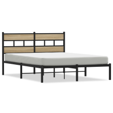 vidaXL sonoma tölgy színű fém ágykeret matrac nélkül 140 x 190 cm (4017102) ágy és ágykellék