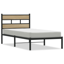vidaXL sonoma tölgy színű fém ágykeret matrac nélkül 80 x 200 cm (4017093) ágy és ágykellék