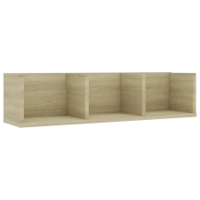 vidaXL sonoma tölgy színű forgácslap CD-tartó fali polc 75x18x18 cm (801313) bútor