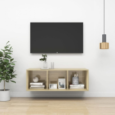 vidaXL Sonoma-tölgy színű forgácslap fali TV-szekrény 37 x 37 x 107 cm bútor