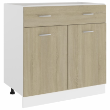 vidaXL sonoma-tölgy színű forgácslap fiókos alsószekrény 80x46x81,5 cm bútor
