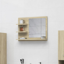 vidaXL sonoma-tölgy színű forgácslap fürdőszobai tükör 60x10,5x45 cm fürdőszoba bútor