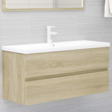 vidaXL sonoma-tölgy színű forgácslap mosdószekrény 100 x 38,5 x 45 cm fürdőszoba bútor