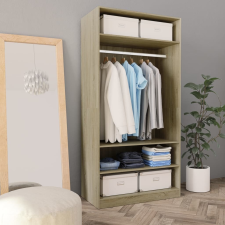 vidaXL sonoma tölgy színű forgácslap ruhásszekrény 100 x 50 x 200 cm bútor