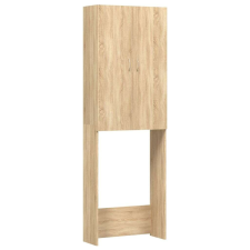 vidaXL Sonoma tölgy színű mosógépszekrény 64 x 25,5 x 190 cm fürdőszoba bútor