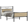 vidaXL sonoma tölgy színű szerelt fa ágykeret matrac nélkül 100x190 cm