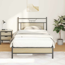 vidaXL sonoma tölgy színű szerelt fa ágykeret matrac nélkül 100x190 cm ágy és ágykellék