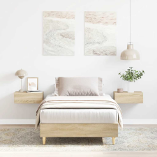 vidaXL sonoma tölgy színű szerelt fa ágykeret matrac nélkül 100x200 cm ágy és ágykellék