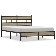 vidaXL sonoma tölgy színű szerelt fa ágykeret matrac nélkül 140x190 cm (4017254) ágy és ágykellék