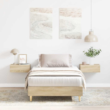 vidaXL sonoma tölgy színű szerelt fa ágykeret matrac nélkül 75x190 cm ágy és ágykellék