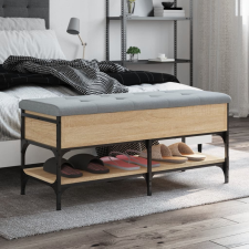 vidaXL sonoma tölgy színű szerelt fa cipőpolc 102x42x45 cm bútor