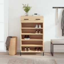 vidaXL sonoma tölgy színű szerelt fa cipőszekrény 60 x 35 x 105 cm bútor