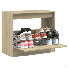 vidaXL Sonoma tölgy színű szerelt fa cipőszekrény 80x42x69 cm bútor