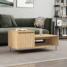 vidaXL Sonoma tölgy színű szerelt fa dohányzóasztal 100 x 50 x 45 cm bútor