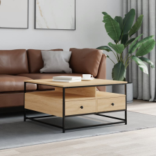 vidaXL sonoma tölgy színű szerelt fa dohányzóasztal 80 x 80 x 45 cm bútor