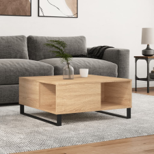 vidaXL sonoma tölgy színű szerelt fa dohányzóasztal 80x80x36,5 cm bútor