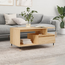 vidaXL sonoma tölgy színű szerelt fa dohányzóasztal 90x49x45 cm bútor
