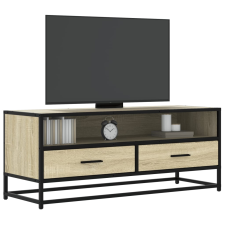 vidaXL sonoma tölgy színű szerelt fa és fém TV-szekrény 100x34,5x40 cm bútor