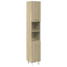 vidaXL sonoma tölgy színű szerelt fa fürdőszobaszekrény 30,5x30x179 cm (849631) fürdőszoba bútor