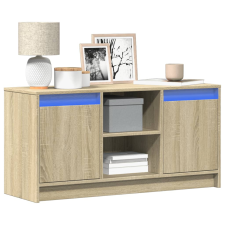 vidaXL sonoma tölgy színű szerelt fa LED-es TV-szekrény 100x34x50 cm bútor