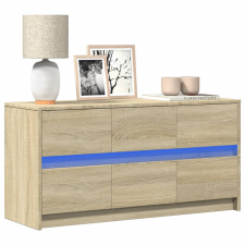 vidaXL sonoma tölgy színű szerelt fa LED-es TV-szekrény 100x34x50 cm bútor