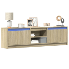 vidaXL sonoma tölgy színű szerelt fa LED-es TV-szekrény 180x34x50 cm bútor