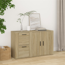 vidaXL sonoma tölgy színű szerelt fa tálalóasztal 100x33x59,5 cm bútor