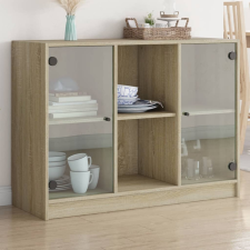 vidaXL sonoma tölgy színű szerelt fa tálalóasztal 102x37x75,5 cm bútor