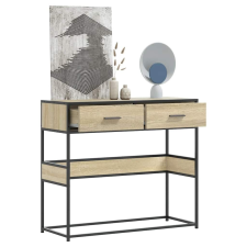vidaXL sonoma tölgy színű szerelt fa tálalóasztal 90x35x80 cm bútor