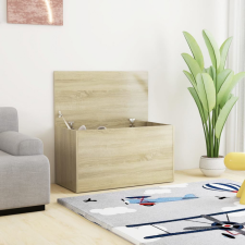 vidaXL sonoma-tölgy színű szerelt fa tárolóláda 84 x 42 x 46 cm bútor