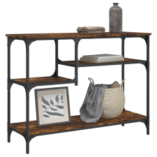 vidaXL sonoma tölgy színű tálalóasztal polcokkal 100 x 35 x 75 cm bútor