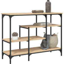vidaXL sonoma tölgy színű tálalóasztal polcokkal 100 x 35 x 75 cm (837788) bútor