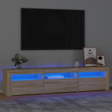 vidaXL sonoma-tölgy színű TV-szekrény LED-lámpákkal 180x35x40 cm bútor