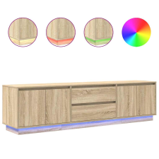 vidaXL sonoma-tölgy színű TV-szekrény LED-lámpákkal 193,5x41x50 cm (3328437) bútor