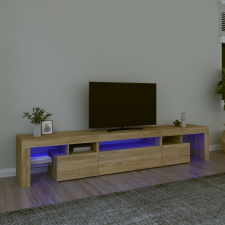 vidaXL sonoma-tölgy színű TV-szekrény LED-lámpákkal 215x36,5x40 cm bútor
