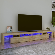 vidaXL sonoma-tölgy színű TV-szekrény LED-lámpákkal 260x36,5x40 cm bútor