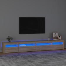 vidaXL sonoma-tölgy színű TV-szekrény LED-lámpákkal 270x35x40 cm bútor