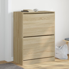 vidaXL Sonoma tölgyszínű cipőszekrény 2 kihajtható fiókkal 80x42x108cm bútor