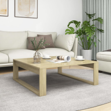 vidaXL sonoma-tölgyszínű forgácslap dohányzóasztal 100 x 100 x 35 cm bútor