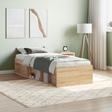 vidaXL sonoma-tölgyszínű kisméretű egyszemélyes ágykeret 75 x 190 cm ágy és ágykellék