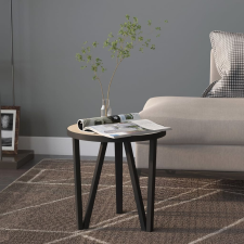 vidaXL sonoma-tölgyszínű MDF dohányzóasztal Ø35 cm bútor