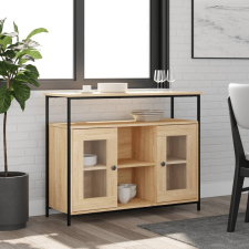vidaXL sonoma-tölgyszínű műfa tálalószekrény 100 x 35 x 80 cm bútor