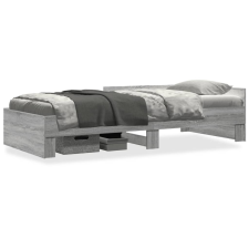 vidaXL sonoma tölgyszínű szerelt fa ágykeret 100 x 200 cm ágy és ágykellék