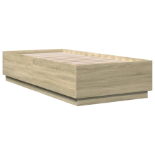 vidaXL sonoma tölgyszínű szerelt fa ágykeret 100 x 200 cm (3209718) ágy és ágykellék
