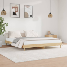 vidaXL sonoma tölgyszínű szerelt fa ágykeret 120 x 200 cm ágy és ágykellék